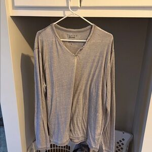 Lucky Brand Venice Burnout Gray Shirt